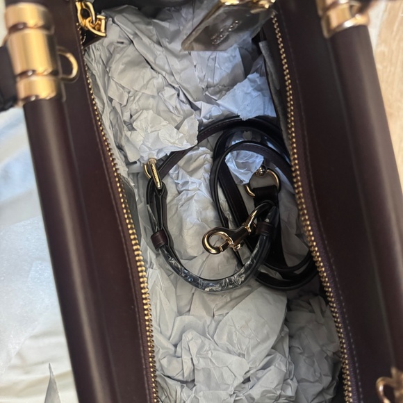 Coach Crace Quilted Leather Oxblood Tote and Wallet - Picture 3 of 8